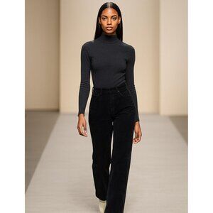 SONOMA Genuine Leather Pants Women’s Size 8 Black 100% Leather Vintage High Rise